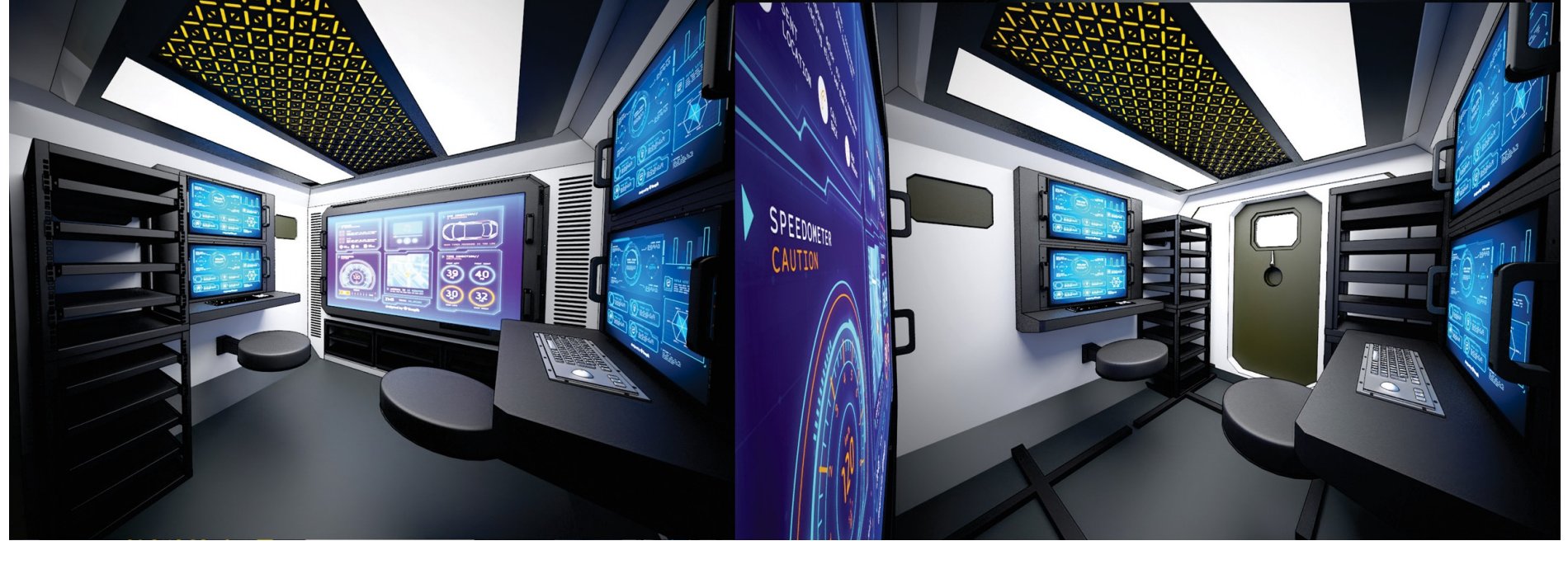 Concept render of an integrated command interior and software displays